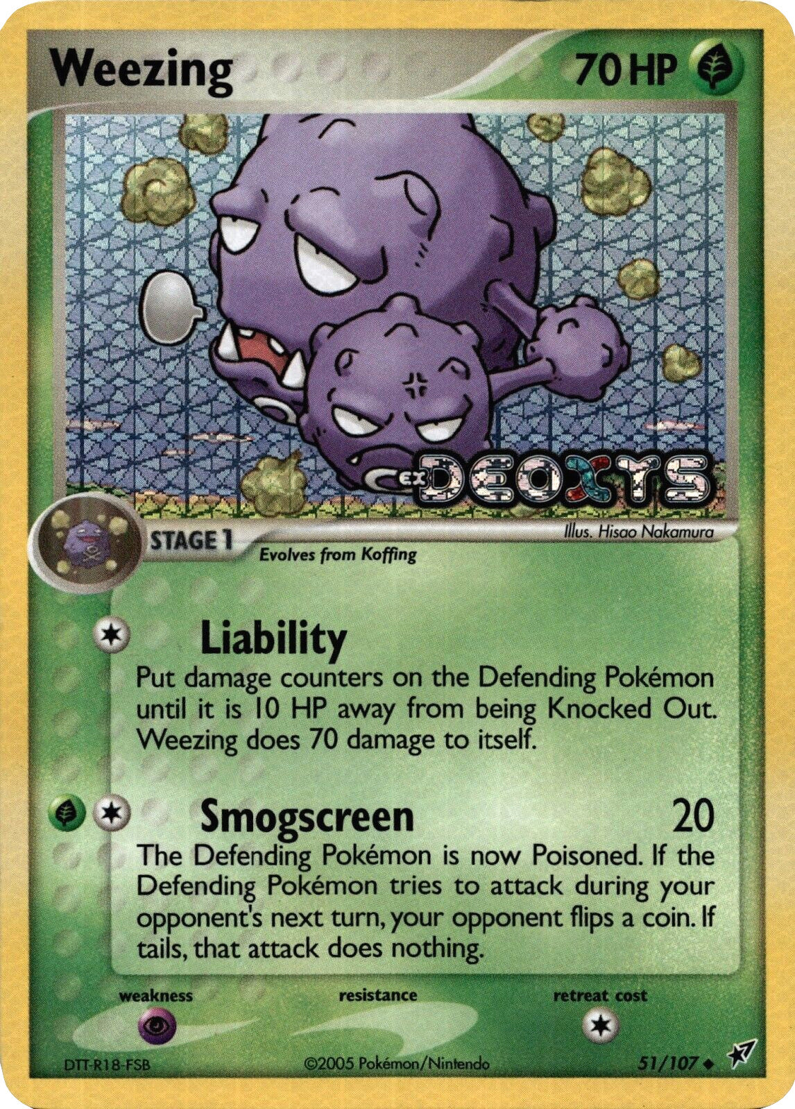 Weezing (51/107) (Stamped) [EX: Deoxys] | Exor Games Summserside