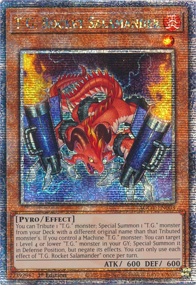 T.G. Rocket Salamander (Quarter Century Secret Rare) [AGOV-EN003] Quarter Century Secret Rare | Exor Games Summserside