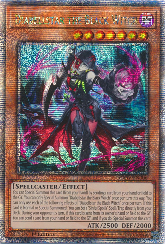 Diabellstar the Black Witch (Quarter Century Secret Rare) [AGOV-EN006] Quarter Century Secret Rare | Exor Games Summserside