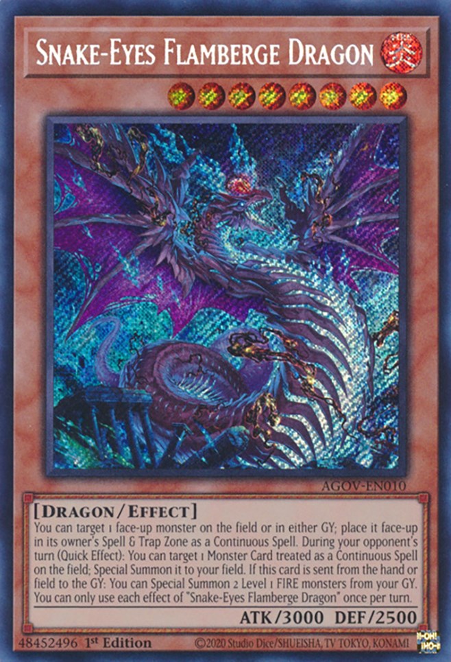 Snake-Eyes Flamberge Dragon [AGOV-EN010] Secret Rare | Exor Games Summserside