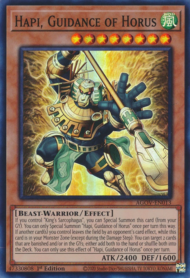 Hapi, Guidance of Horus [AGOV-EN013] Super Rare | Exor Games Summserside