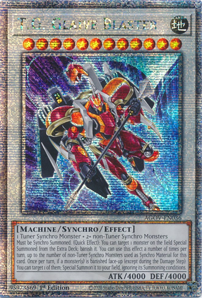 T.G. Glaive Blaster (Quarter Century Secret Rare) [AGOV-EN036] Quarter Century Secret Rare | Exor Games Summserside