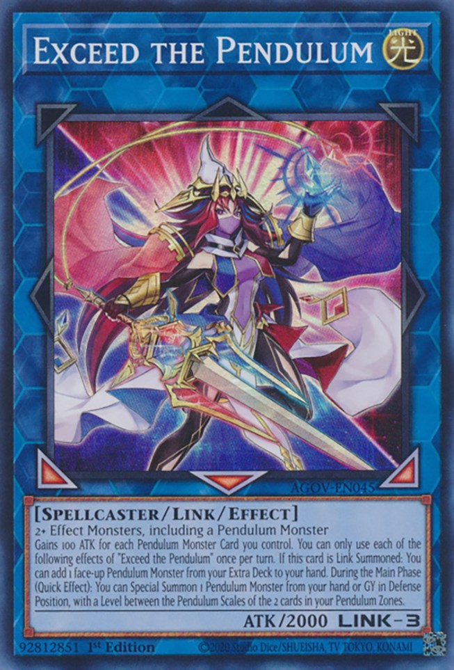 Exceed the Pendulum [AGOV-EN045] Super Rare | Exor Games Summserside