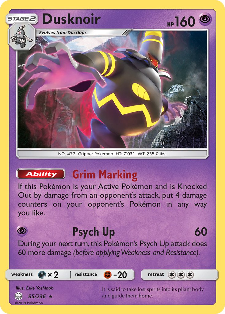 Dusknoir (85/236) (Prerelease Kit Exclusive) [Sun & Moon: Cosmic Eclipse] | Exor Games Summserside