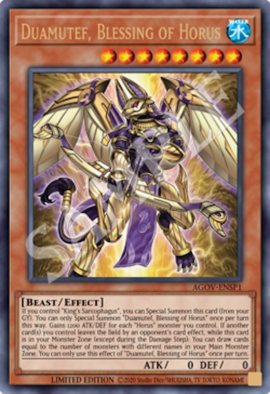 Duamutef, Blessing of Horus (AGOV-ENSP1) [AGOV-ENSP1] Ultra Rare | Exor Games Summserside