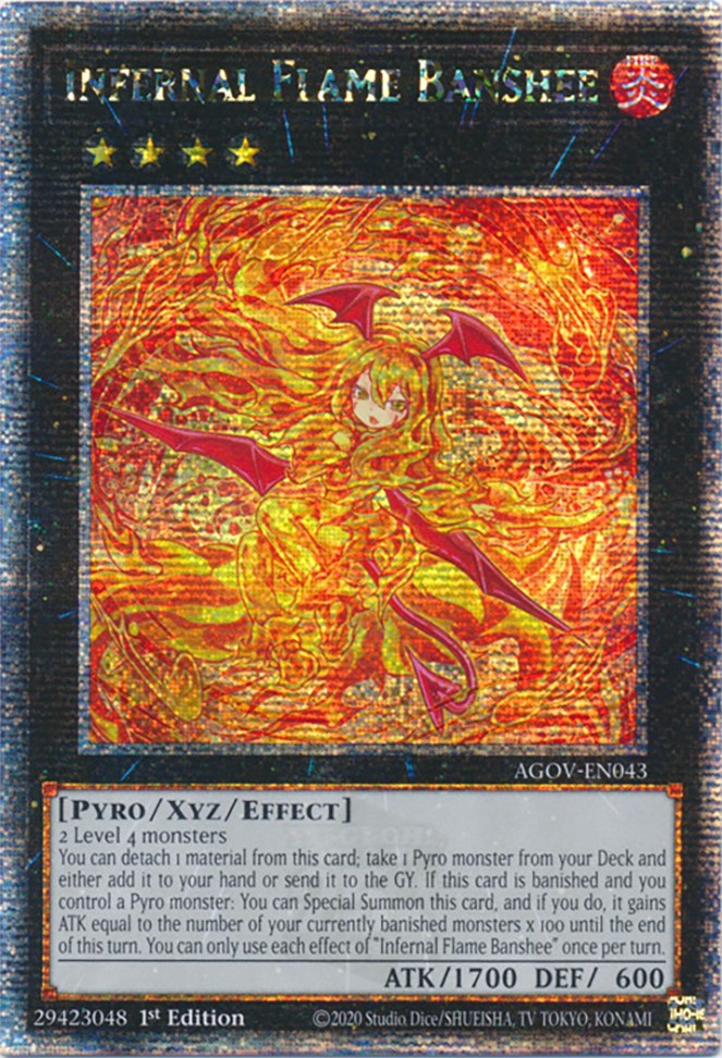 Infernal Flame Banshee (Quarter Century Secret Rare) [AGOV-EN043] Quarter Century Secret Rare | Exor Games Summserside