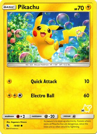 Pikachu (19/68) (Pikachu Stamp #30) [Battle Academy 2020] | Exor Games Summserside