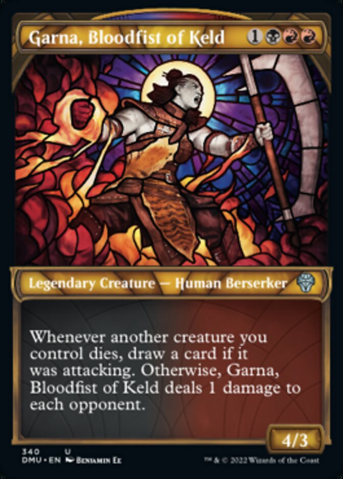 Garna, Bloodfist of Keld (Showcase Textured) [Dominaria United] | Exor Games Summserside