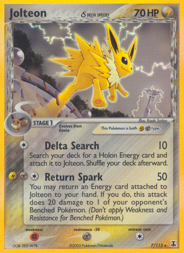 Jolteon (7/113) (Delta Species) [EX: Delta Species] | Exor Games Summserside