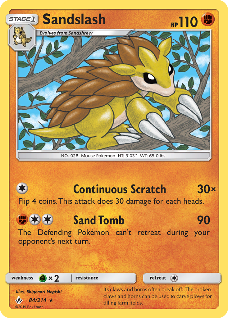 Sandslash (84/214) [Sun & Moon: Unbroken Bonds] | Exor Games Summserside