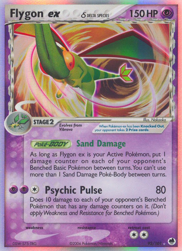 Flygon ex (92/101) (Delta Species) [EX: Dragon Frontiers] | Exor Games Summserside