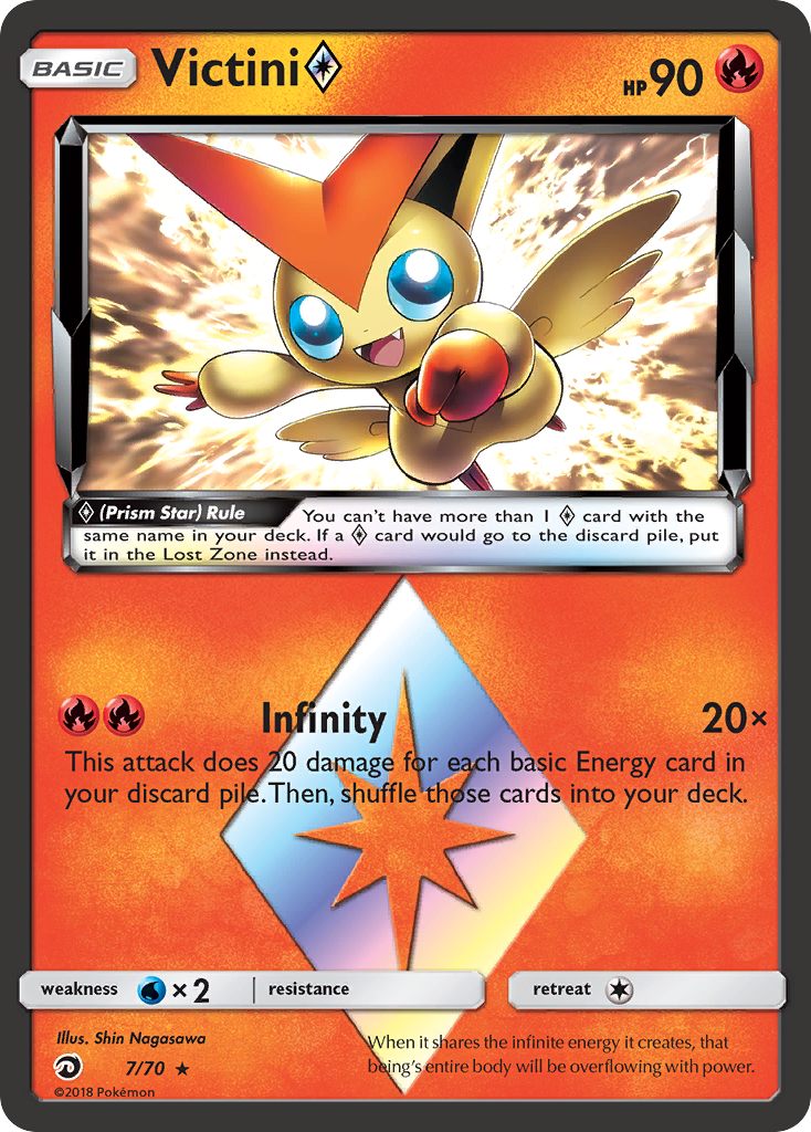 Victini (7/70) (Prism Star) [Sun & Moon: Dragon Majesty] | Exor Games Summserside