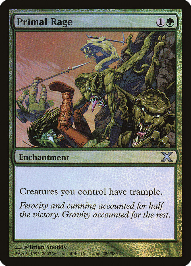 Primal Rage (Premium Foil) [Tenth Edition] | Exor Games Summserside