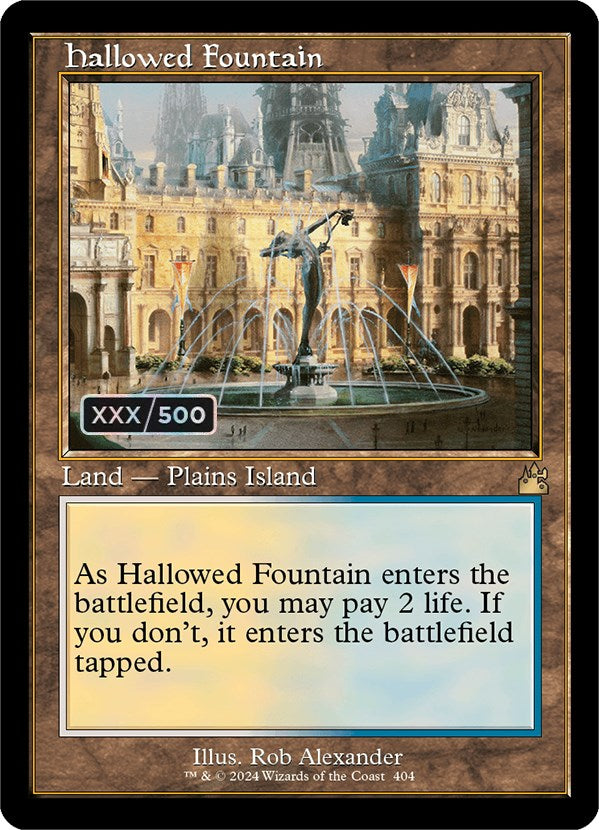 Hallowed Fountain (Retro) (Serialized) [Ravnica Remastered] | Exor Games Summserside