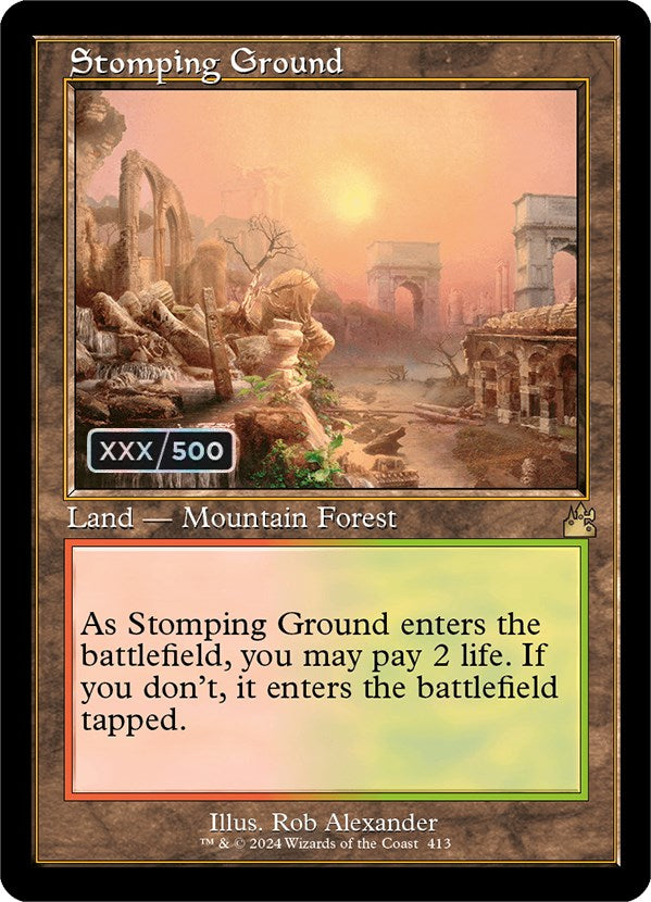 Stomping Ground (Retro) (Serialized) [Ravnica Remastered] | Exor Games Summserside