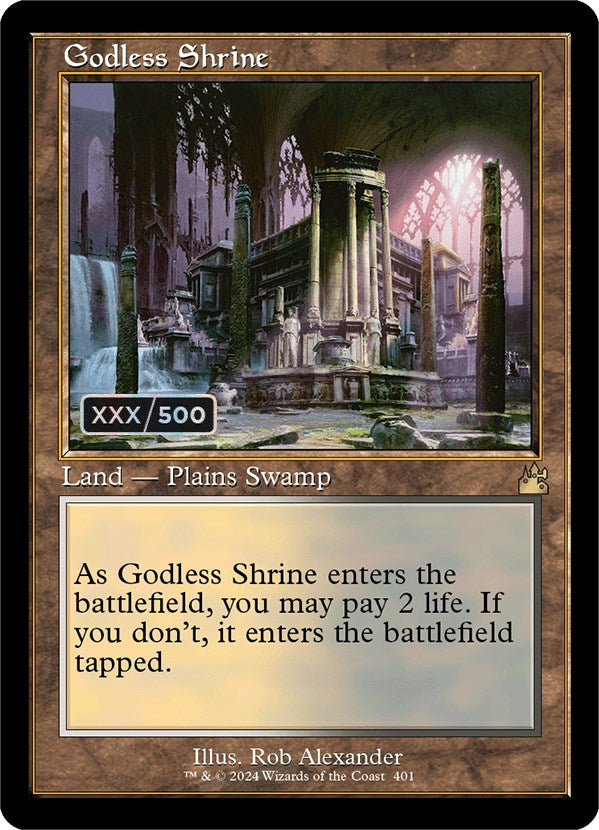 Godless Shrine (Retro) (Serialized) [Ravnica Remastered] | Exor Games Summserside