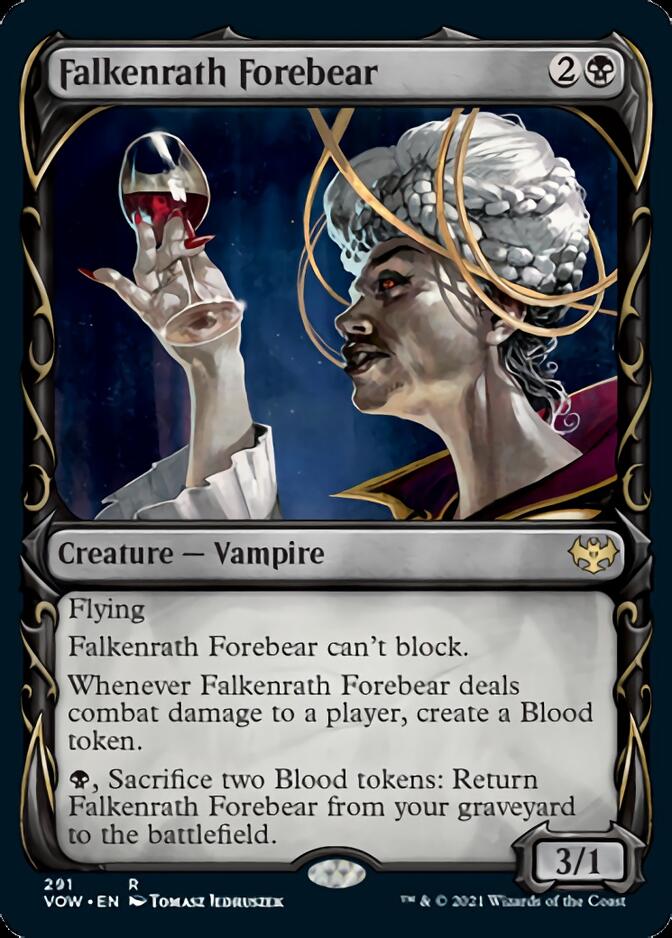 Falkenrath Forebear (Showcase Fang Frame) [Innistrad: Crimson Vow] | Exor Games Summserside