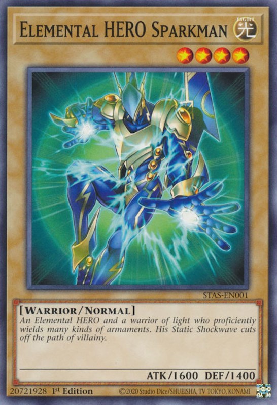 Elemental HERO Sparkman [STAS-EN001] Common | Exor Games Summserside