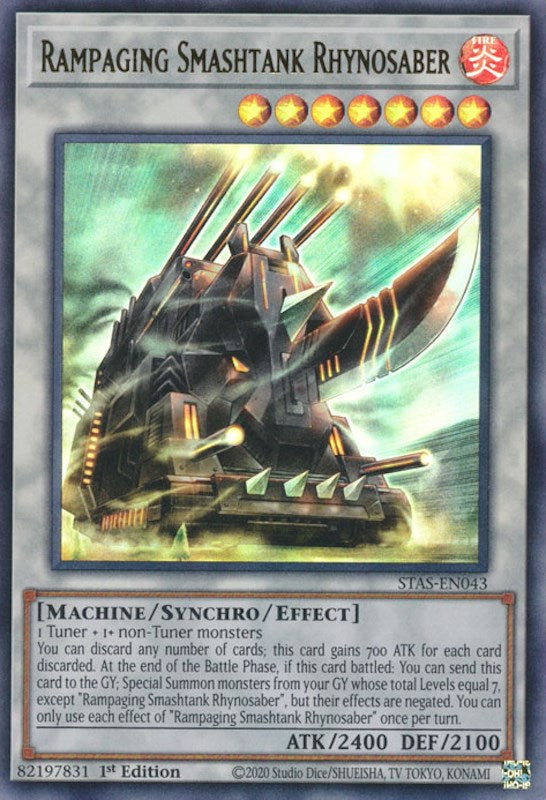 Rampaging Smashtank Rhynosaber [STAS-EN043] Ultra Rare | Exor Games Summserside