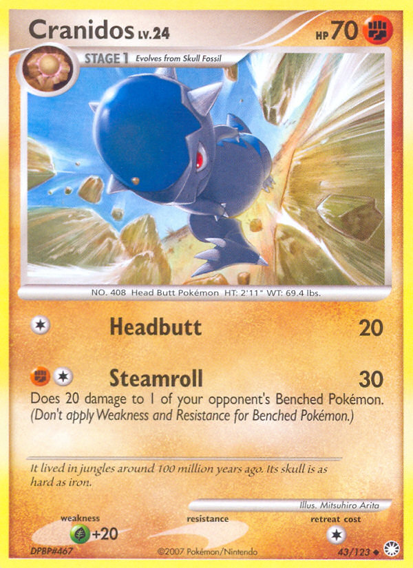 Cranidos (43/123) [Diamond & Pearl: Mysterious Treasures] | Exor Games Summserside