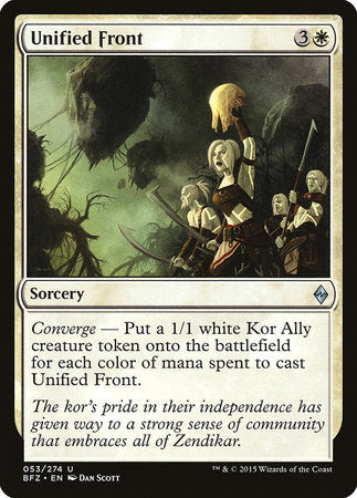 Unified Front [Battle for Zendikar] | Exor Games Summserside