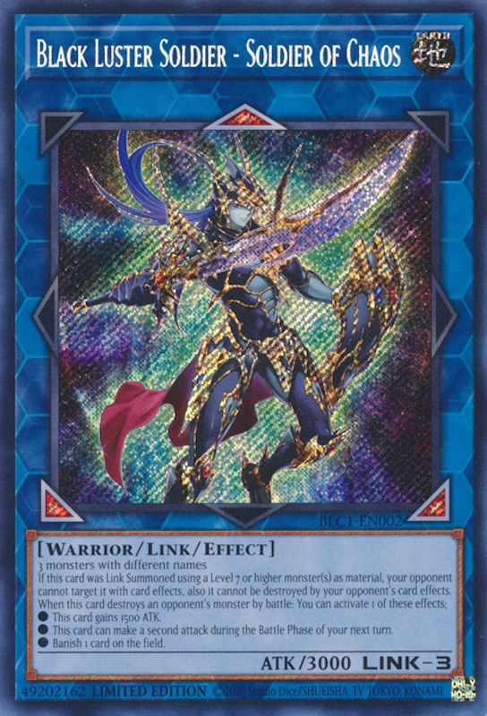 Black Luster Soldier - Soldier of Chaos [BLC1-EN002] Secret Rare | Exor Games Summserside