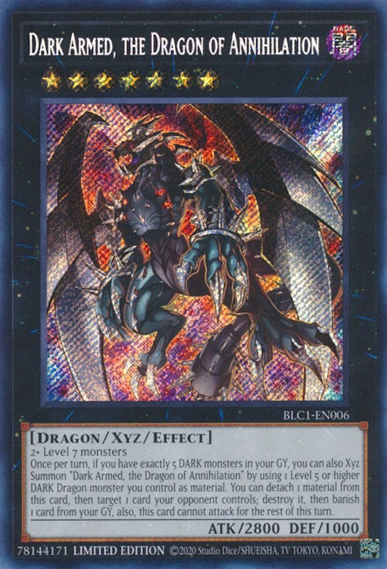 Dark Armed, the Dragon of Annihilation [BLC1-EN006] Secret Rare | Exor Games Summserside