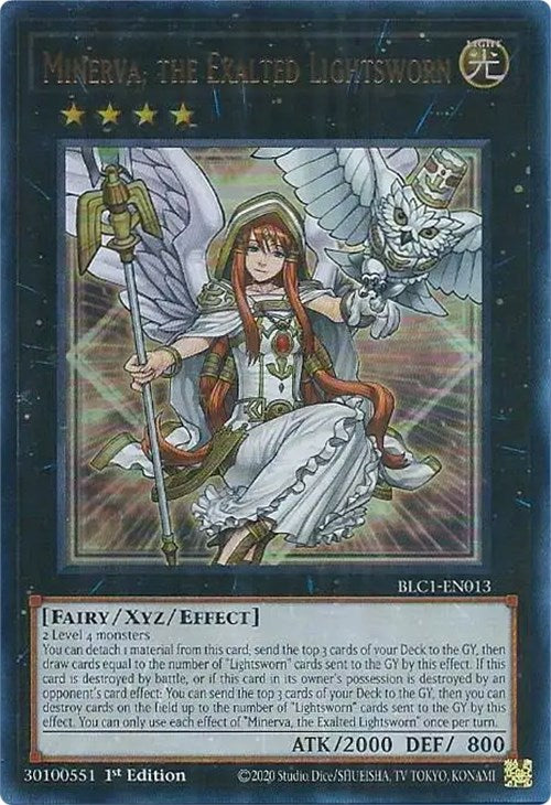 Minerva, the Exalted Lightsworn [BLC1-EN013] Ultra Rare | Exor Games Summserside