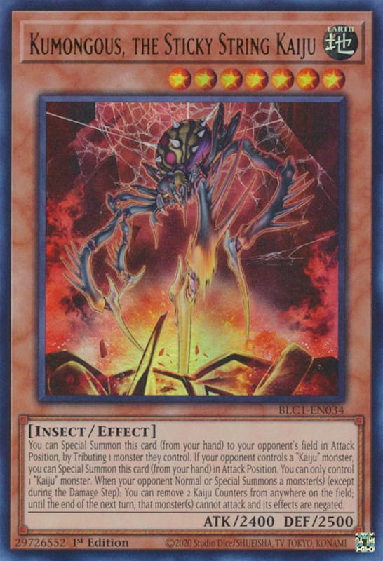 Kumongous, the Sticky String Kaiju [BLC1-EN034] Ultra Rare | Exor Games Summserside