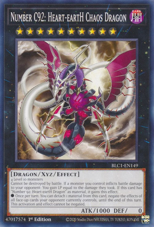 Number C92: Heart-eartH Chaos Dragon [BLC1-EN149] Common | Exor Games Summserside