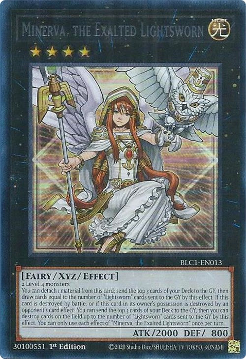 Minerva, the Exalted Lightsworn (Silver) [BLC1-EN013] Ultra Rare | Exor Games Summserside