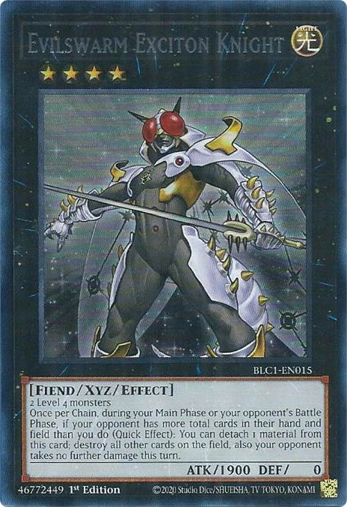 Evilswarm Exciton Knight (Silver) [BLC1-EN015] Ultra Rare | Exor Games Summserside