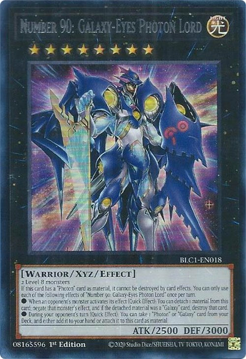 Number 90: Galaxy-Eyes Photon Lord (Silver) [BLC1-EN018] Ultra Rare | Exor Games Summserside