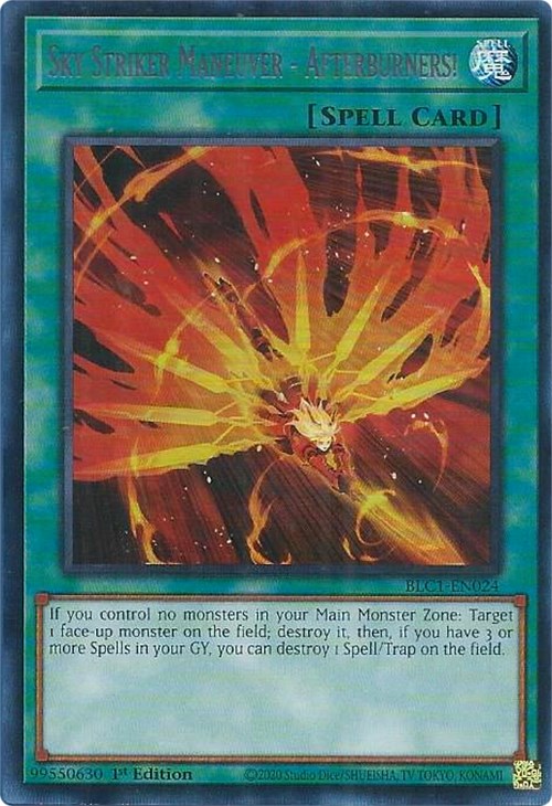 Sky Striker Maneuver - Afterburners! (Silver) [BLC1-EN024] Ultra Rare | Exor Games Summserside