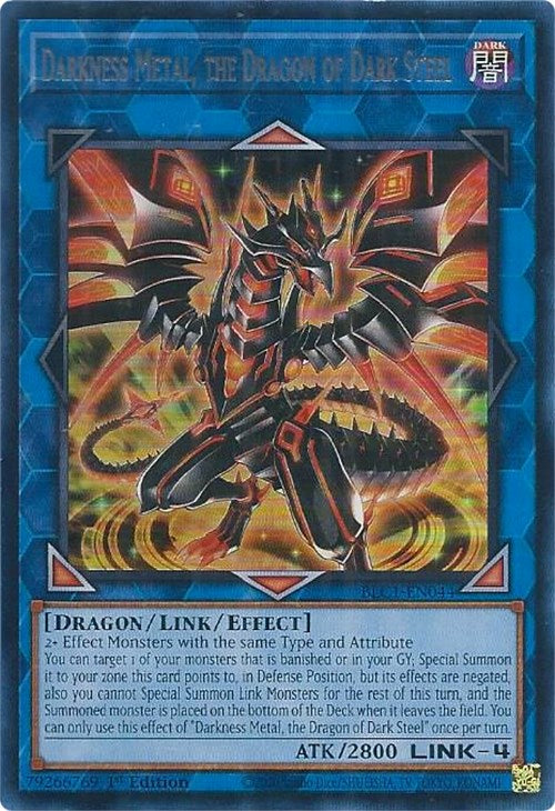 Darkness Metal, the Dragon of Dark Steel (Silver) [BLC1-EN044] Ultra Rare | Exor Games Summserside