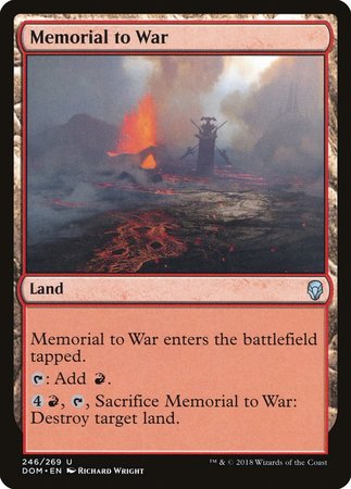 Memorial to War [Dominaria] | Exor Games Summserside