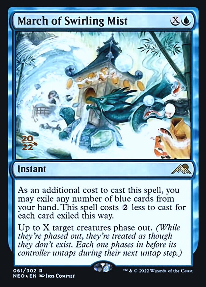 March of Swirling Mist [Kamigawa: Neon Dynasty Prerelease Promos] | Exor Games Summserside