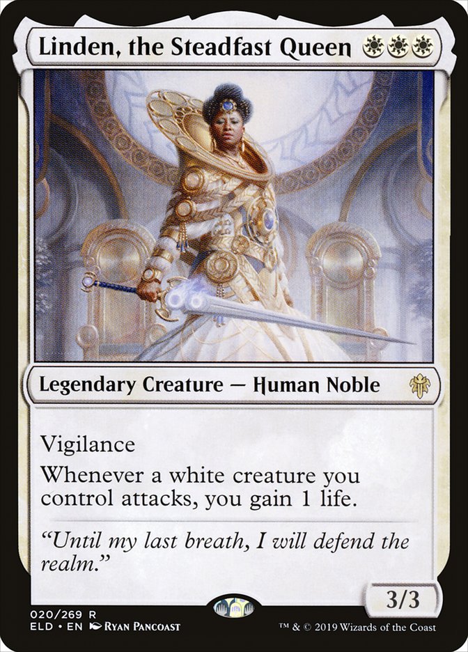 Linden, the Steadfast Queen [Throne of Eldraine] | Exor Games Summserside