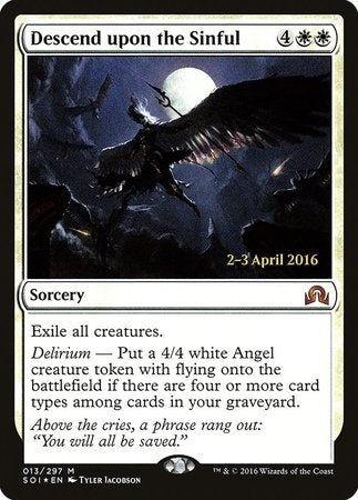 Descend upon the Sinful [Shadows over Innistrad Promos] | Exor Games Summserside