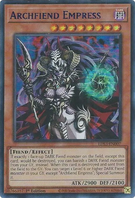 Archfiend Empress (Blue) [LDS3-EN007] Ultra Rare | Exor Games Summserside