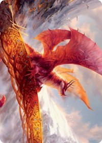 Goldspan Dragon Art Card (Gold-Stamped Signature) [Kaldheim: Art Series] | Exor Games Summserside