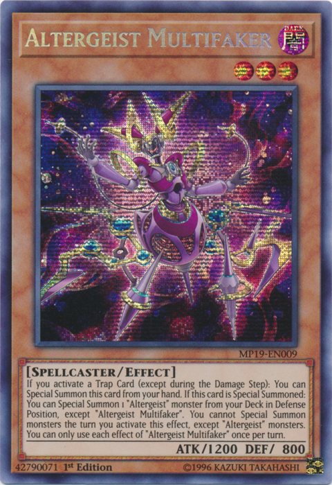 Altergeist Multifaker [MP19-EN009] Prismatic Secret Rare | Exor Games Summserside