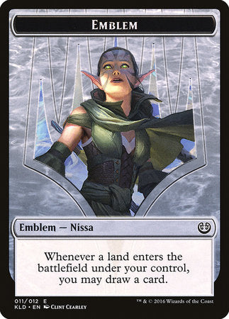 Emblem - Nissa, Vital Force [Kaladesh Tokens] | Exor Games Summserside