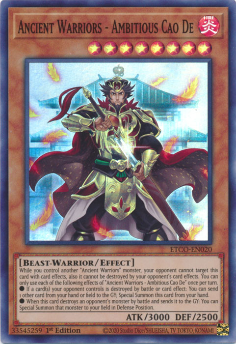 Ancient Warriors - Ambitious Cao De [ETCO-EN020] Super Rare | Exor Games Summserside