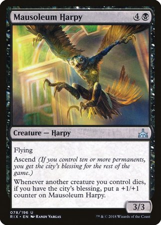 Mausoleum Harpy [Rivals of Ixalan] | Exor Games Summserside