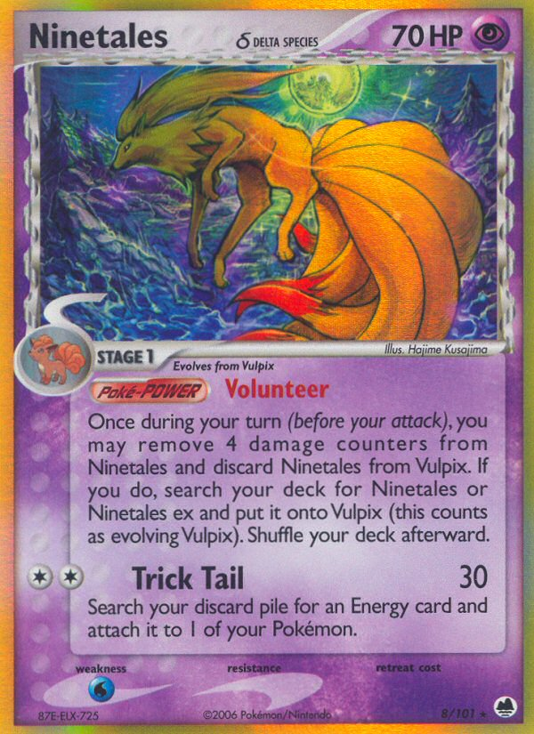 Ninetales (8/101) (Delta Species) [EX: Dragon Frontiers] | Exor Games Summserside