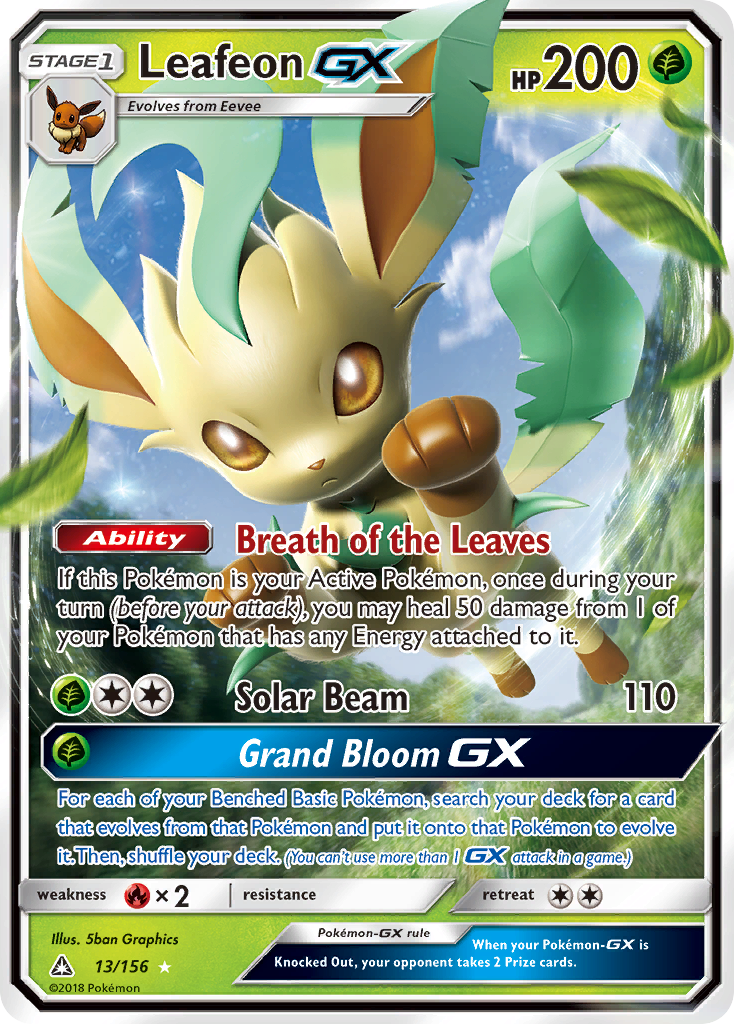 Leafeon GX (13/156) [Sun & Moon: Ultra Prism] | Exor Games Summserside