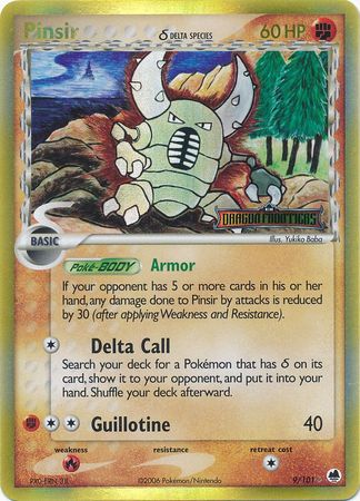 Pinsir (9/101) (Delta Species) (Stamped) [EX: Dragon Frontiers] | Exor Games Summserside