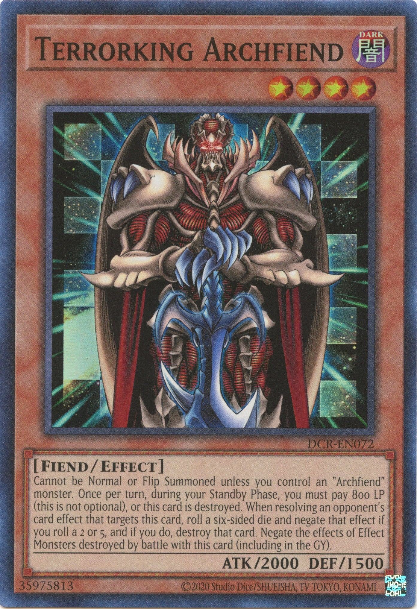 Terrorking Archfiend (25th Anniversary) [DCR-EN072] Super Rare | Exor Games Summserside