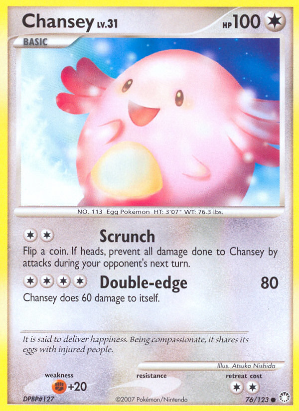 Chansey (76/123) [Diamond & Pearl: Mysterious Treasures] | Exor Games Summserside